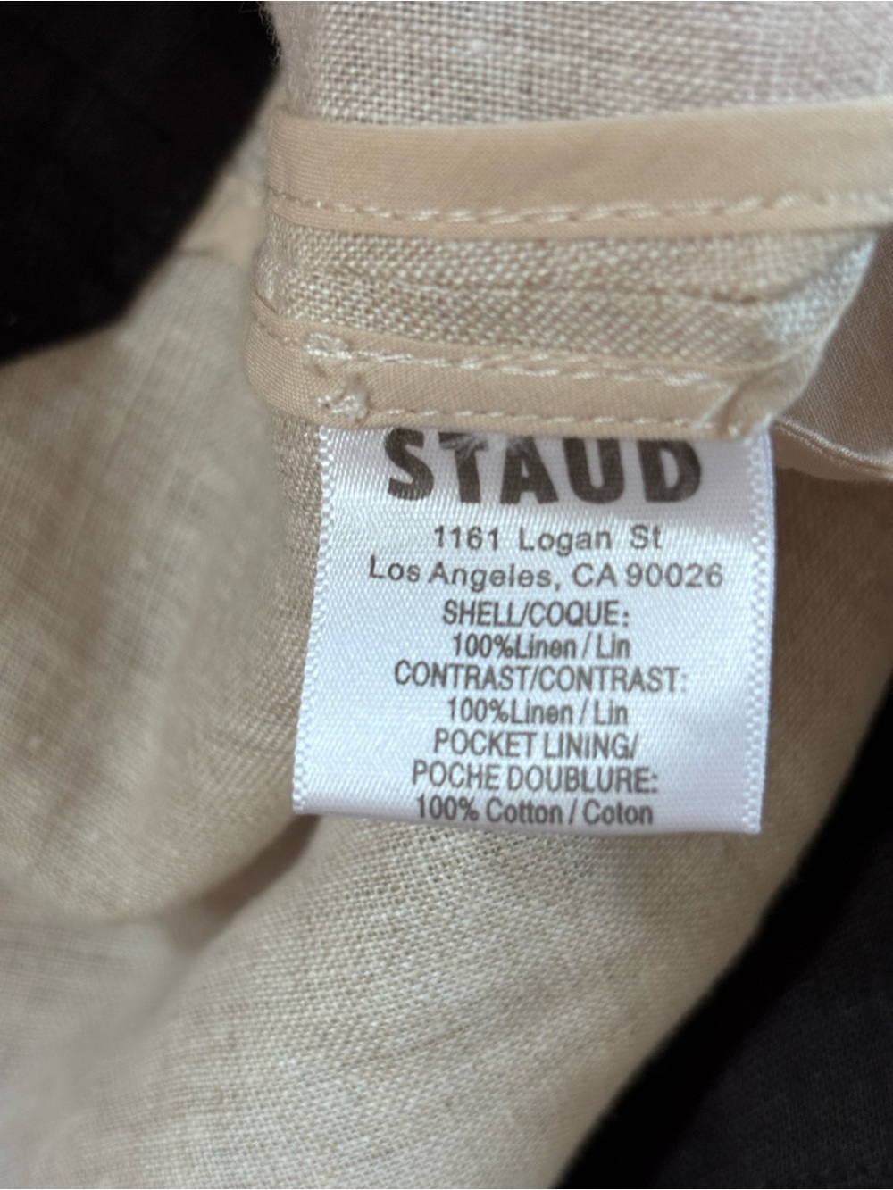STAUD Renata Two-Toned, Scalloped, Linen Dress- Small. NWT - Picture 7 of 7